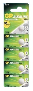 GP A76 1.5V Alkalin Düğme Pil LR44 5'li